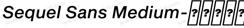 Sequel Sans Medium字体转换